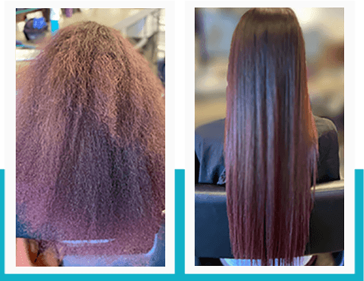 formaldehyde free hair treatment before and after photos